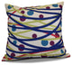 Decorative Holiday Outdoor Pillow Geometric Print, Royal Blue, 18"x18"