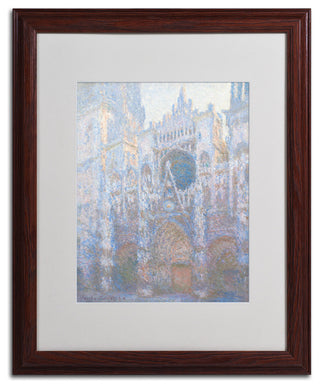 'Rouen Cathedral West Faade, 1894' Matted Framed Canvas Art by Claude Monet