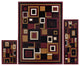 Home Dynamix Ariana Mey Area Rug 3 Piece Set, Geometric Red