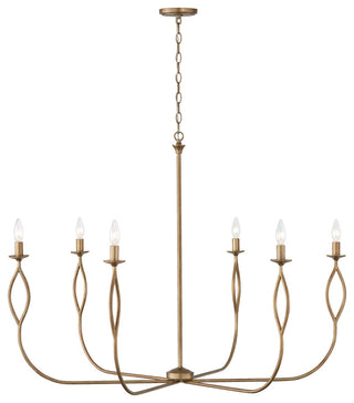 Capital Lighting 452563 Cohen 6 Light 44"W Taper Candle Style - Mystic Luster