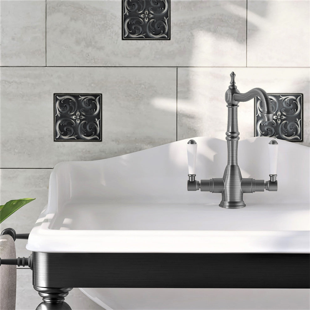 Moroccon Metal Insert Tile Wrought Iron 4"x4", Set of 4