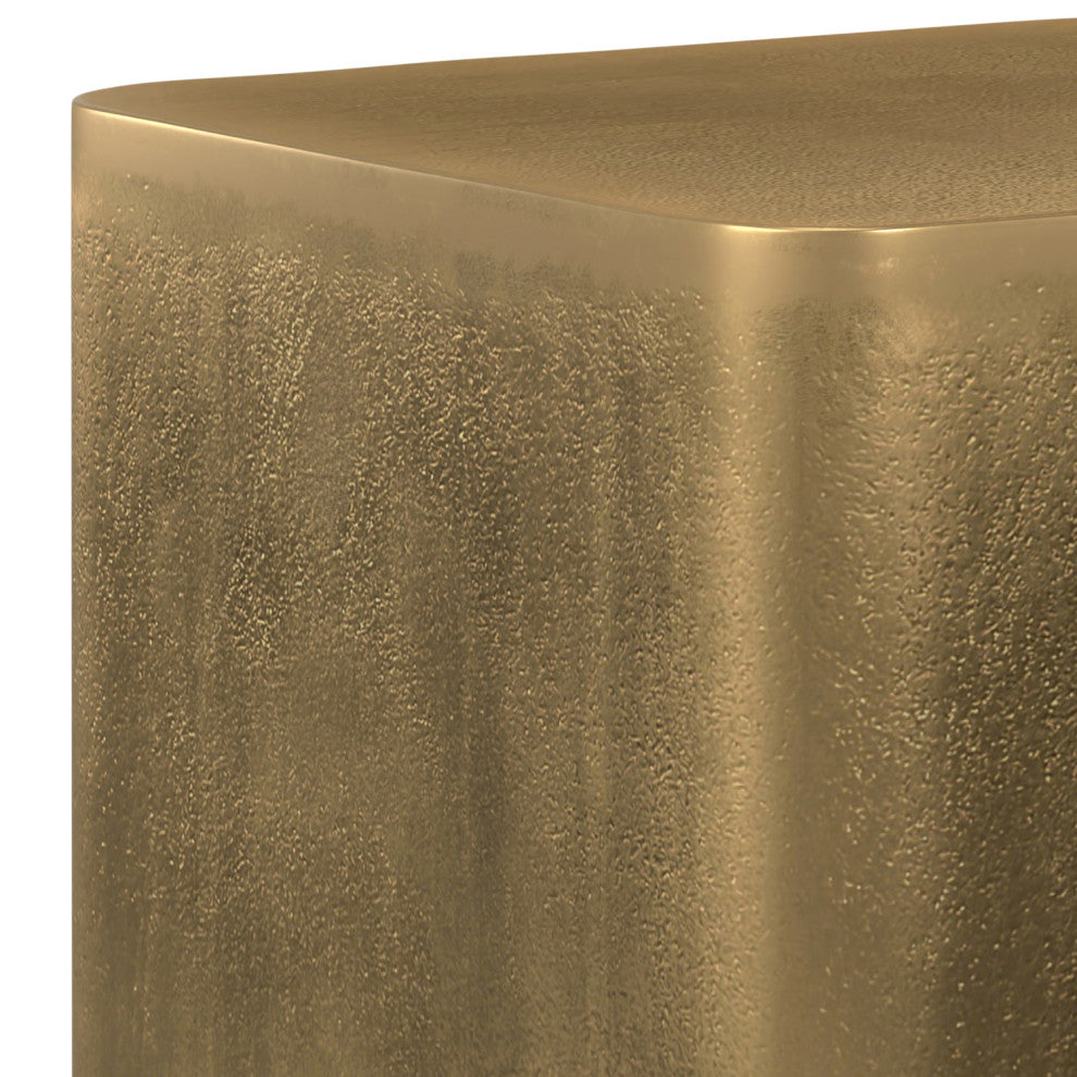 Bassett Side Table, Antique Brass