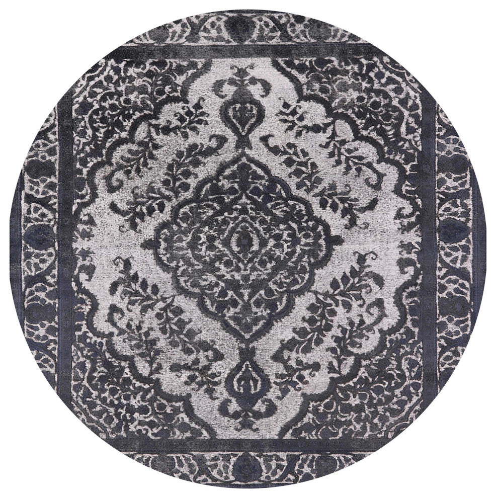 Ahgly Company Indoor Round Mid-Century Modern Area Rugs, 8' Round