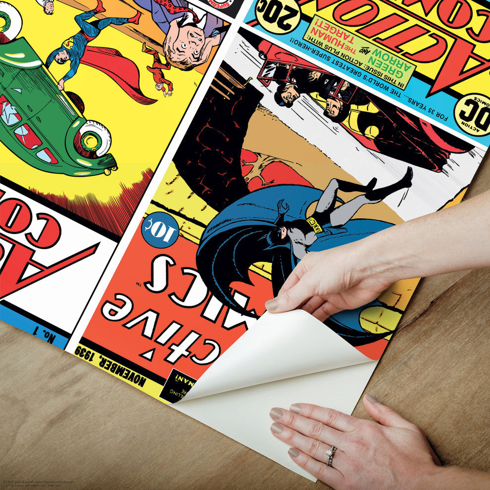 Classic Dc Comics Covers Peel and Stick Wallpaper Mural