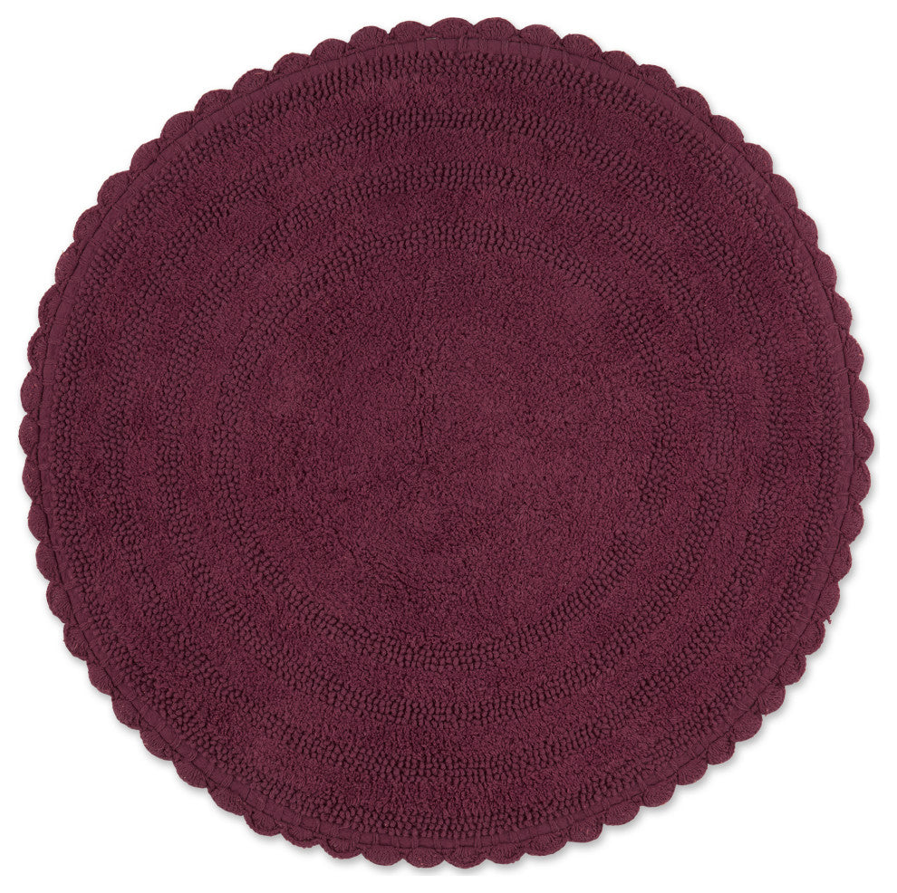 Wine Round Crochet Bath Mat