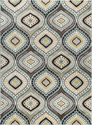 Aurora Contemporary Abstract Multi-Color Rectangle Area Rug, 8' x 10'