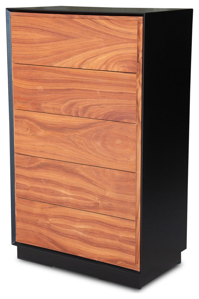 Barcelo Chest - Black and Wood Finish