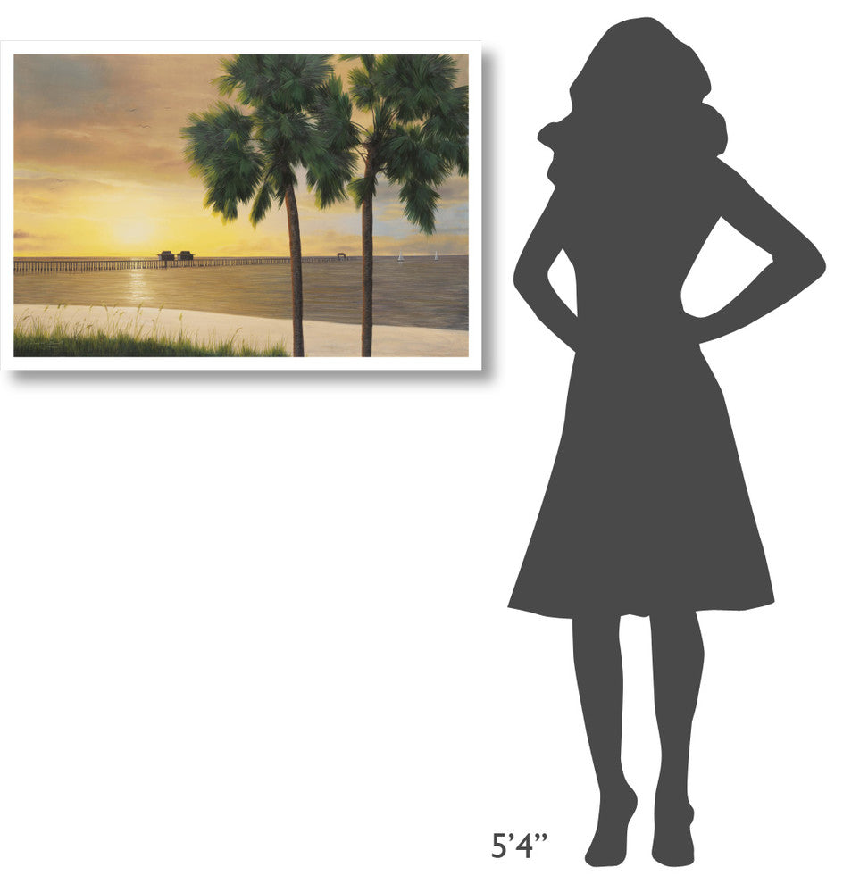 "Naples Sunset" Digital Paper Print by Diane Romanello, 38"x26"