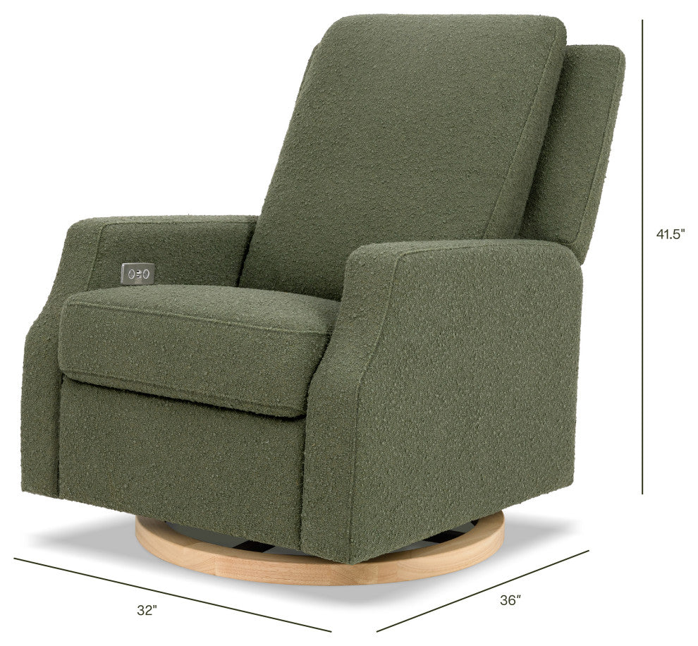 Crewe Electronic Recliner and Swivel Glider, Olive Boucle