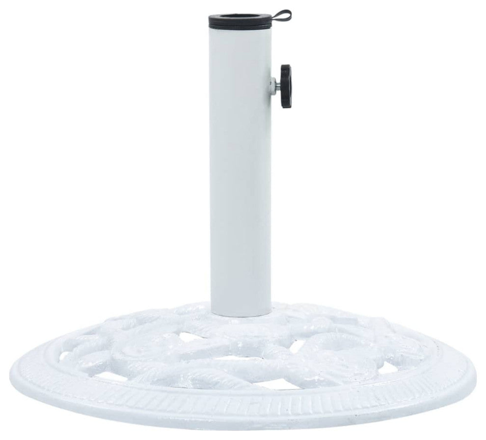 Vidaxl Umbrella Base White 19.8 Lbs 15.7" Cast Iron