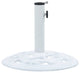 Vidaxl Umbrella Base White 19.8 Lbs 15.7" Cast Iron