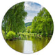 Beautiful Summer With Green Grass, Landscape Round Metal Wall Art, 23"