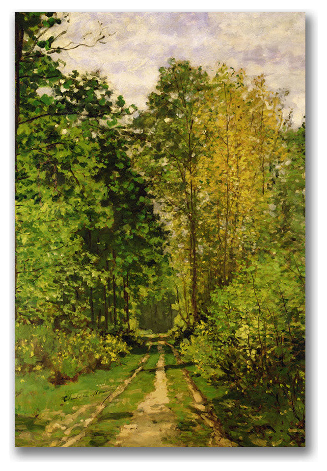 'Wooded Path, 1865' Canvas Art by Claude Monet