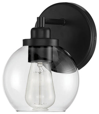 Carson Matte Black, 1-Light Sconce