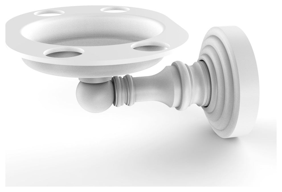 Waverly Place Tumbler and Toothbrush Holder, Matte White