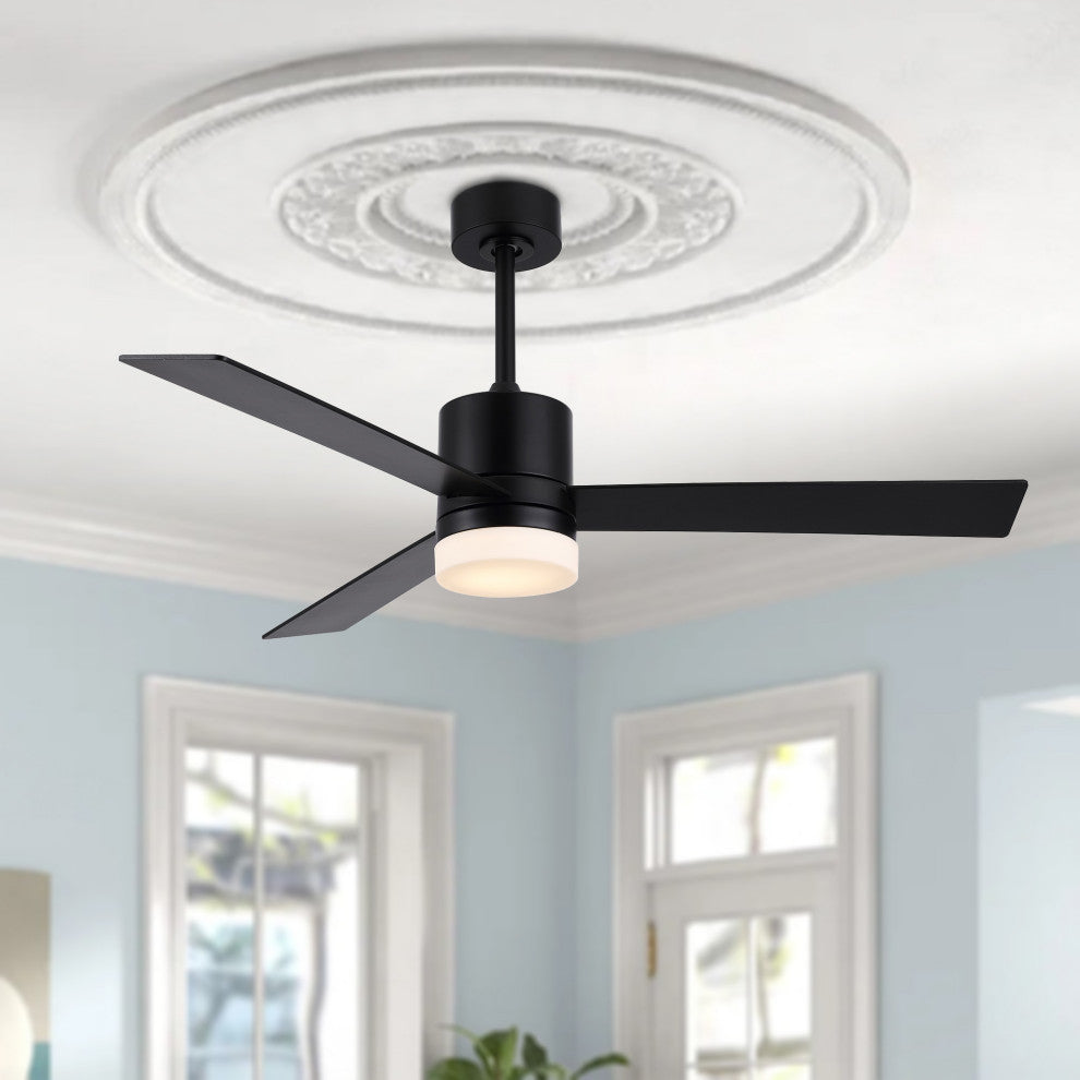 52" 3-Blade LED Ceiling Fan With Remote Control and Light Kit