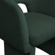 Emmet Boucle Fabric Dining Chair / Accent Chair, Green, Boucle Fabric