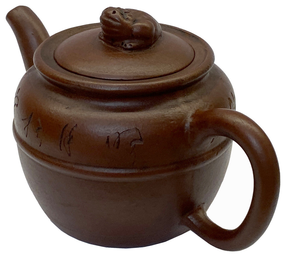 Chinese Handmade Yixing Zisha Clay Teapot With Artistic Accent, Hws2226