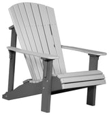 Poly Deluxe Adirondack Chair, Dove Gray & Slate