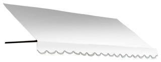 Awntech 3' Dallas Retro Acrylic Fabric Fixed Awning, White