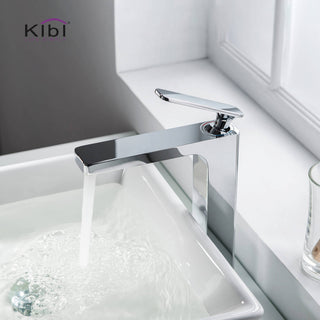 Infinity Single Handle Vessel Sink Faucet KBF1007, Chrome, W/ Drain