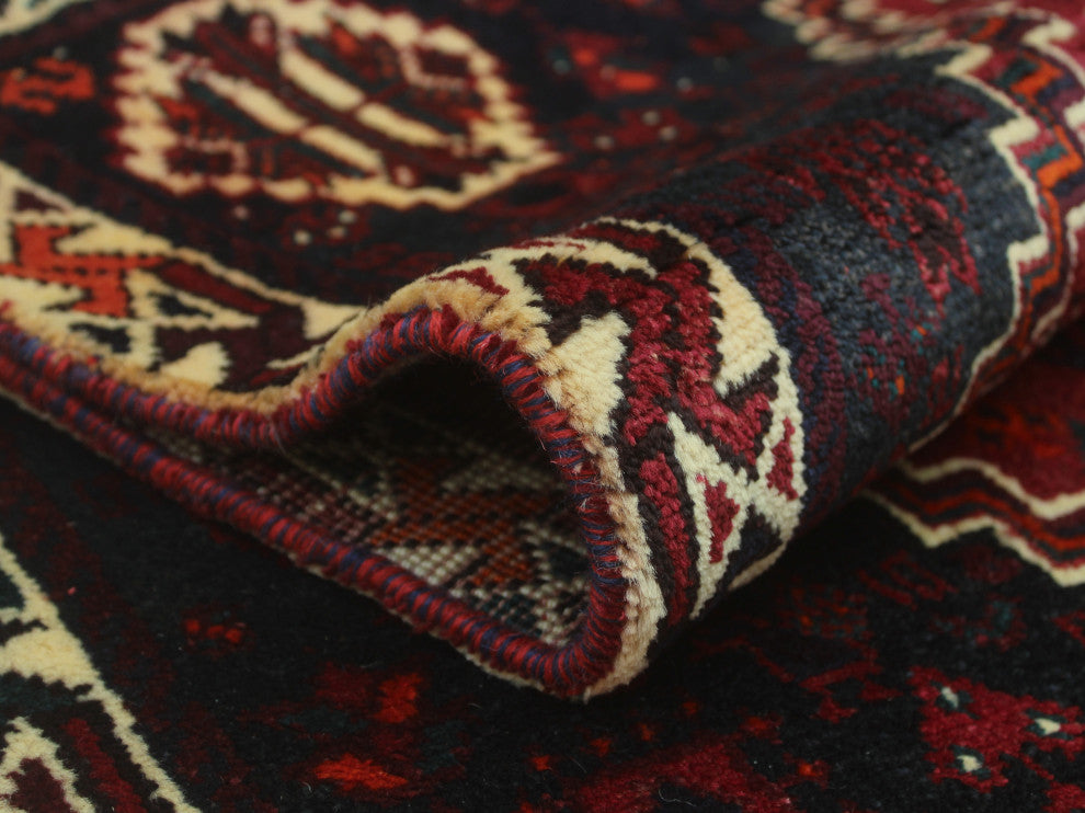 Fine Vintage Distressed Francie Red Rug