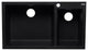 ALFI AB3319DI-BLA Black 34" Double Bowl Drop In Granite Composite Kitchen Sink