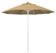 9'' Matted White Push Lift Fiberglass Rib Aluminum Umbrella, Olefin, Champagne