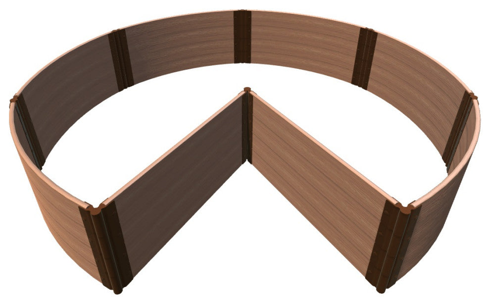 Classic Sienna 'Circle Quay' - 9' X 9' X 22" Key Raised Garden Bed - 1" Profile
