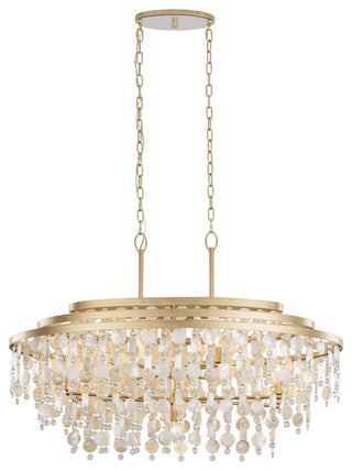 Kalani 9-Lt Linear Pendant - French Gold