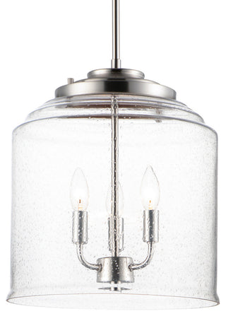 Maxim 12273CD Acadia 3 Light 14"W Taper Candle Pendant - Satin Nickel