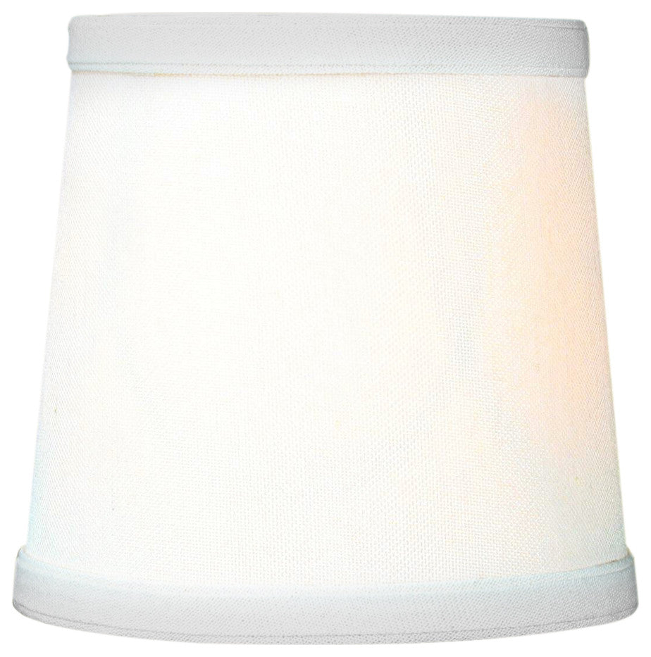5"x6"x5" Parchment GoldLined Drum Lampshade, Light Oatmeal
