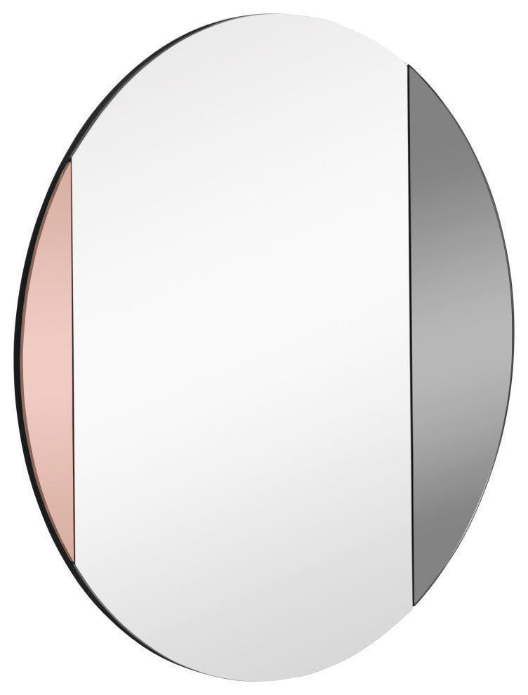 Alpha Accent Mirror, Rose Gold, Smoke, 24"