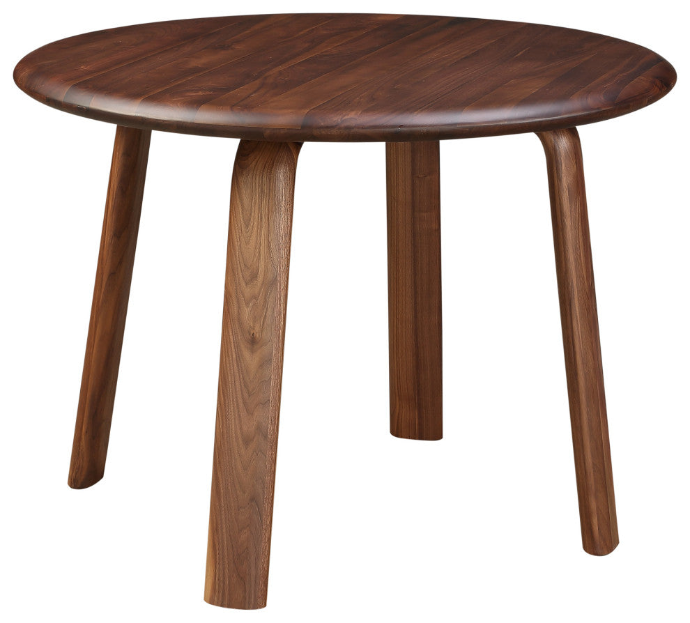 First of A Kind Malibu Round Dining Table Walnut