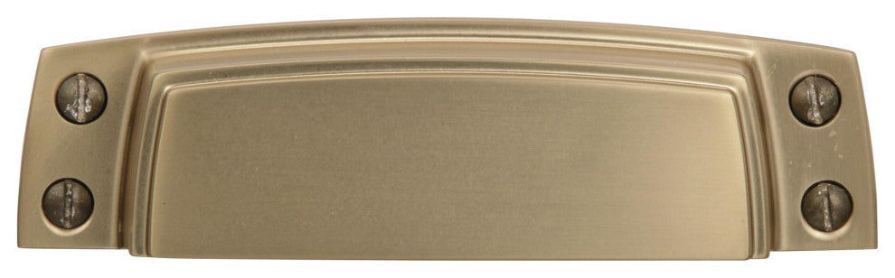 Highland Ridge 3-1/2 in (89 mm) Center-to-Center Golden Champagne Cup Pull