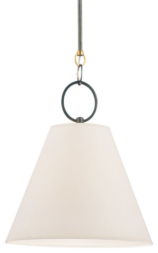 Altamont, One Light 18-inch Pendant, Distressed Bronze Finish, Parchment Shade