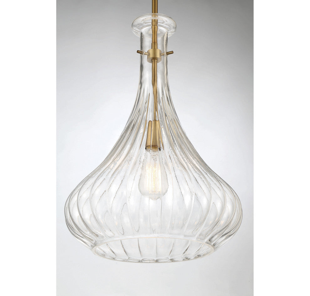Bristo 1-Light Warm Brass Pendant