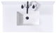 Andalo Engineered Stone Vanity Top, Snow White With White Sink, 37"