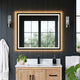 Apollo Anti-Fog Dimmable Vanity, LED Lighted Wall Mirror, Matte Black, 36"
