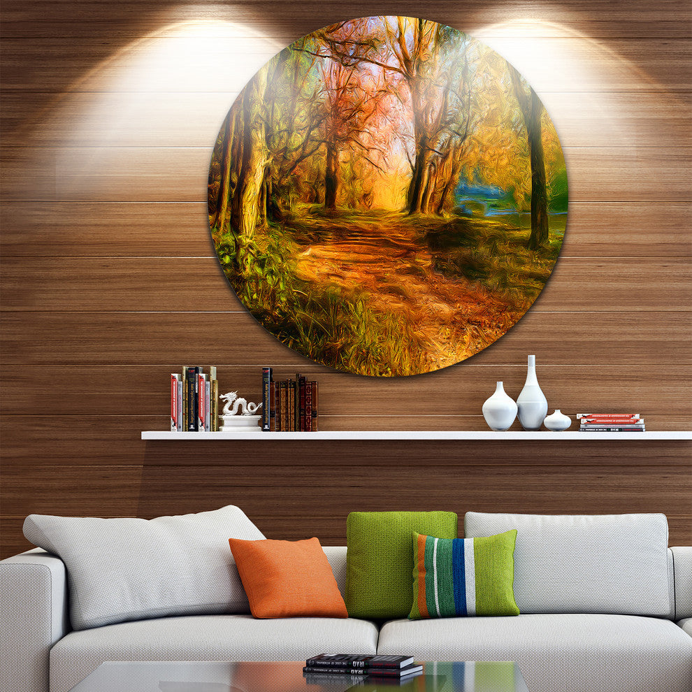 Beauty Of Nature, Landscape Disc Metal Wall Art, 36"