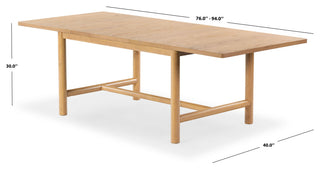 Safavieh Couture Jaylessa Wood Extendable Dining Table, Natural