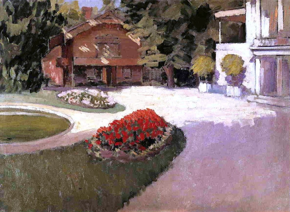 Gustave Caillebotte Garden at Yerres, 21"x28" Wall Decal Print