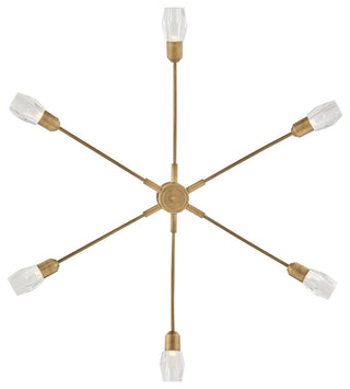 Fredrick Ramond Atera Large Single Tier Chandelier, Heritage Brass