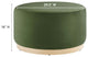 Tilden Large 29" Round Performance Velvet Upholstered Ottoman