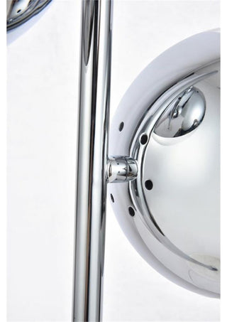 Living District Eclipse 2-Light Metal & Glass Table Lamp in Chrome/Clear