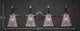 Elegante 4-Light Bath Bar, Fluted Italian Ice