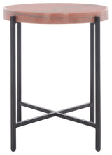 Safavieh Azula Stone Top Accent Table, Burnt Orange/Black
