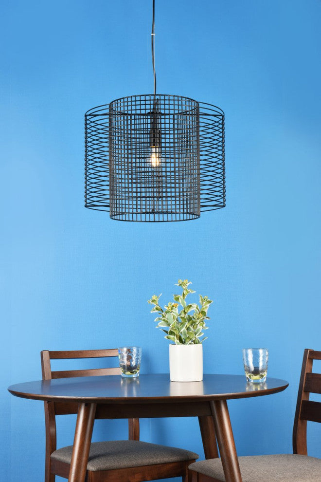 Delvin 1-Light Black Pendant