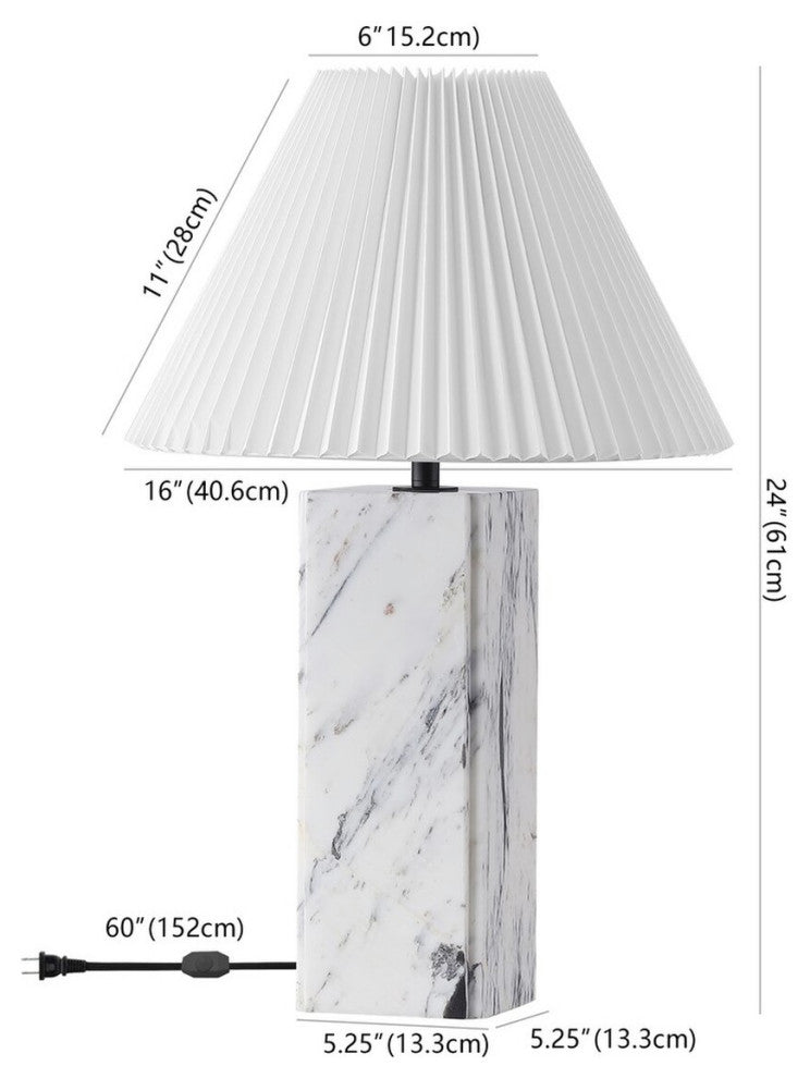 Safavieh Couture Mackenzie Square Marble Table Lamp