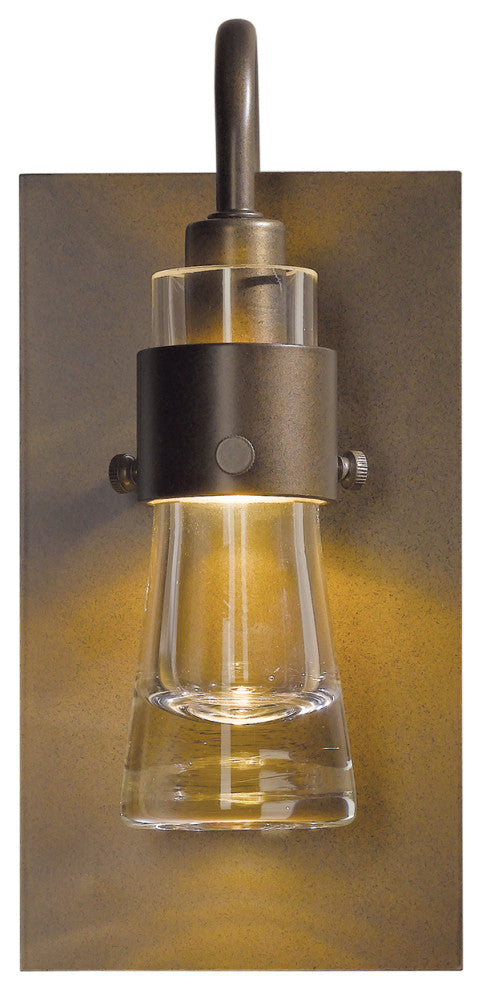 Erlenmeyer ADA Sconce, Bronze Finish, Clear Glass